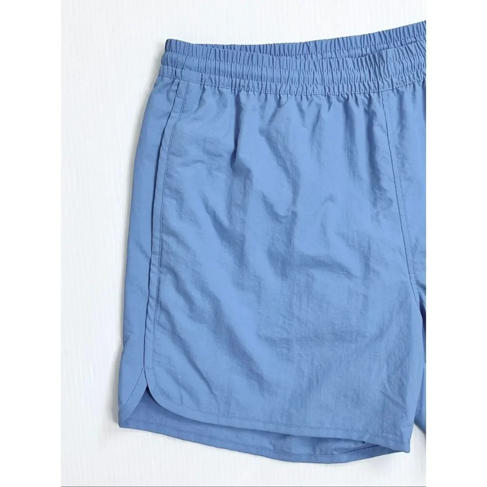 Theory Track Swim Blue Crinkle Swim Trunks Shorts L NWT Coastal Yatch Club